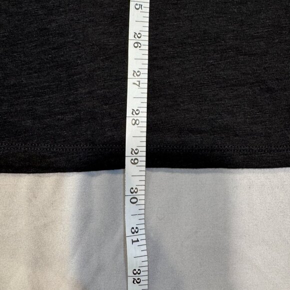 Eileen Fisher Black Organic Linen Jersey Long Tank Scoop Neck Women's Size L - Picture 6 of 10